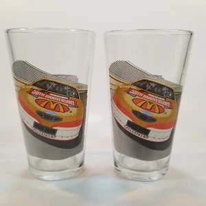 NASCAR 50th Anniversary Bill Elliott McDonald's Pint Drinking Glasses 16 oz PAIR - Picture 1 of 8