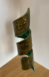 Pottery Art Sunshine Sunflower Twist Spinning Swirl 7" Hanging Mobile Ornament - Picture 1 of 24