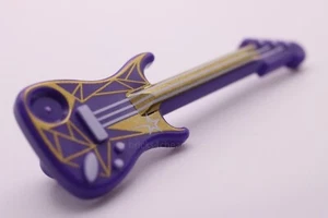 Lego Dark Purple Utensil Guitar Electric White Strings Star Geometric Pattern - Picture 1 of 1