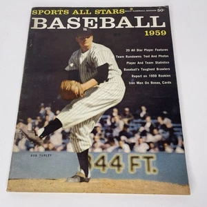1959 BASEBALL SPORTS ALL STARS RIVISTA BOB TURLEY NEW YORK YANKEES MANTELLO TOPOLINO - Foto 1 di 5