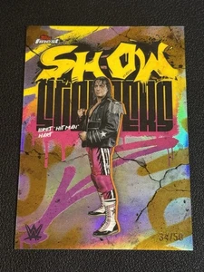 Bret Hit Man Hart 2025 Topps Finest WWE Show Stoppers Gold Refractor #SSS-BH /50 - Picture 1 of 2