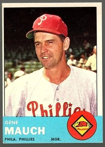 MLB 1963 Topps 318 Gene Mauch Manager Philadelphia Phillies EX-MT - Bild 1 von 2