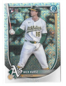 2025 Bowman Chrome Nick Kurtz RC #93 Mojo Refractor - Picture 1 of 3