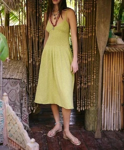 NEW Free People Tula Sweater Midi Dress XS X-Small Green Knit Cotton Blend - Picture 1 of 3