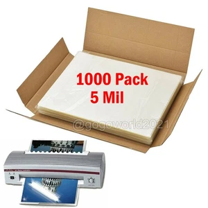 1000Pack Thermal Laminating Pouches 9"x11.5" Clear Laminate Sheets Letter 5Mil - Picture 1 of 8