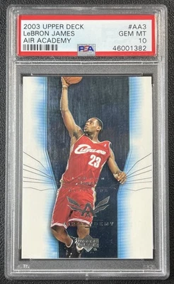 LEBRON JAMES PSA 10 2003-04 UPPER DECK #AA3 AIR ACADEMY ROOKIE RC 1382 - Image 1 of 2