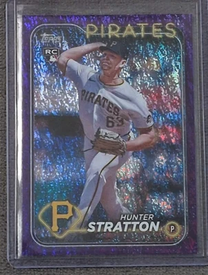 2024 Topps Chrome Update Purple Refractor /799 Hunter Stratton Rookie RC MLB - Image 1 of 2