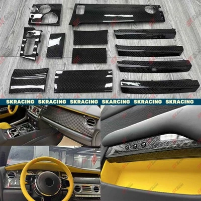 Se adapta a Rolls-Royce Wraith 2014-21 kits de molduras interiores de fibra de carbono seca de repuesto Foto 1 de 4