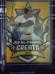 2025 Topps- Willie Mays- All Star Game Greats Refractor Gold SSP /50 - Picture 1 of 2