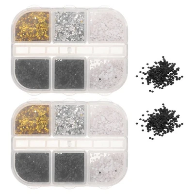  2 Boxes Mini Manicure Stickers Dot-shaped Nail Sequins Art Embellishments - Image 1 of 4