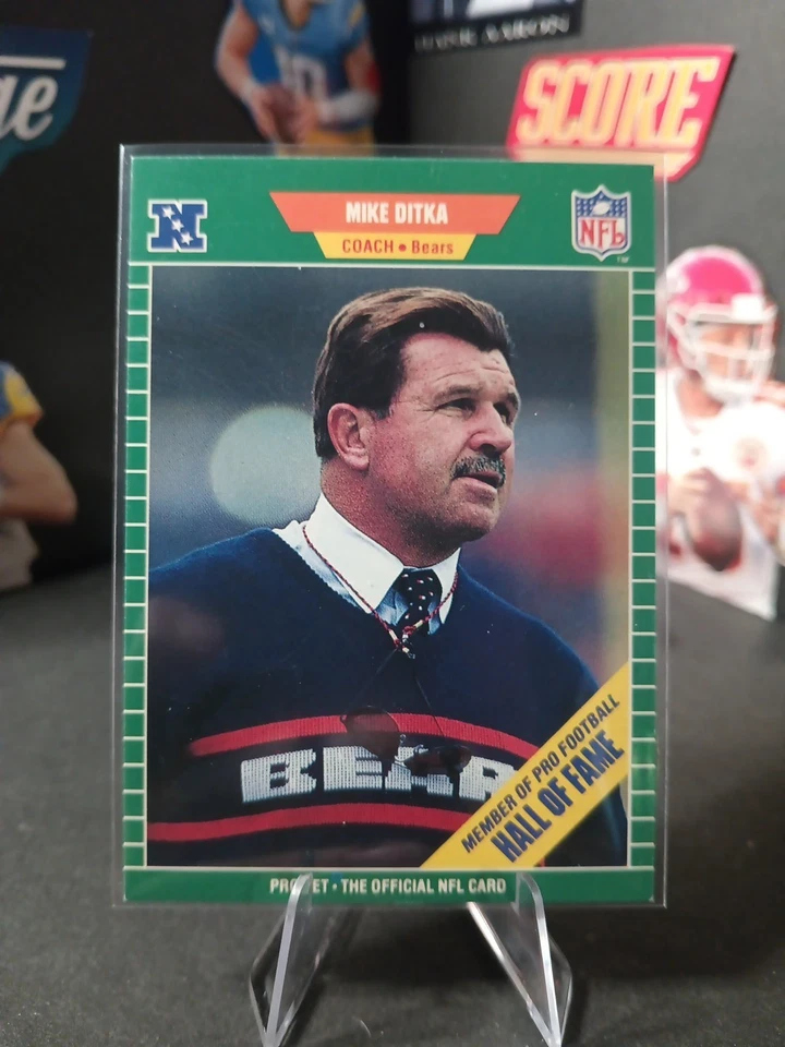 1989 Pro Set - Mike Ditka #53 Member of Pro Football Hall of Fame stripe - Image 1 of 4