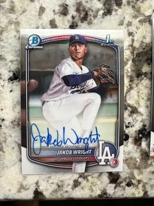 2025 BOWMAN CHROME AUTO 1st AUTO CARD LA DODGERS JAKOB WRIGHT #CPA-JWR - Picture 1 of 1