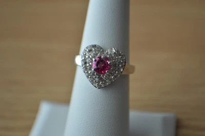 1.65ct Pink Mystic Topaz / Blush Topaz Ring Rhodium Plated over Fine Silver Sz 9 - Image 1 of 4