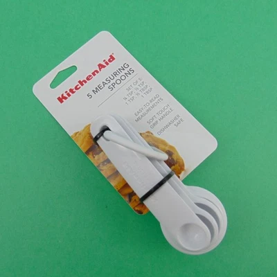 Juego de cuchara medidora KitchenAid fácil lectura medidas agarre suave blanco KQ057OHWHA Foto 1 de 4