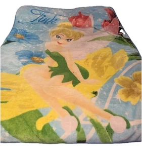 Vintage Disney Fairies Tinker Bell Big Throw Plush Blanket Providencia 50" x 80" - Picture 1 of 11
