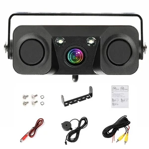 3 in 1 Rear View Camera Waterproof Video Parking Sensor Car Reverse Backup Ca... - Picture 1 of 9