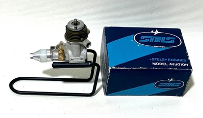 Excellent In Box Stels .049 (.8cc) Glow C/L-F/F Model Airplane Engine - Image 1 of 3