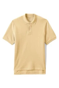 Lands' End Men’s Yellow XXL 50-52 Short Sleeve Mesh Polo Shirt NIP NEW - Picture 1 of 5