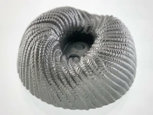 Vintage Molded Plastic Gray Color Garment Button 1.25in Relief Pattern 185B - Picture 1 of 7