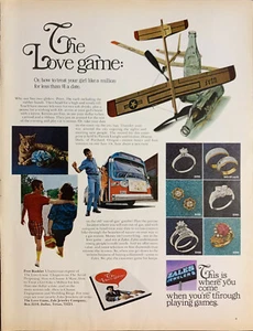 Vintage 1968 Zales Jewelers Free Booklet Humorous The Love Game Advertisement - Picture 1 of 1