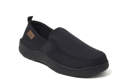 Zapatillas Dearfoams Para Hombre Negras Perf Microgamuza Cerradas Sin usar, Puntera Gore: S-XL Foto 1 de 4