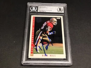 Dana Hall Signed 1993 Score Card #324 S.F. 49ers Auto Beckett BAS COA 1A - Picture 1 of 4