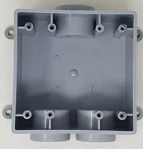 Cantex 5133400 1/2" PVC Type FSCC Two-Gang Weatherproof Electrical Box Qty 5 - Picture 1 of 3