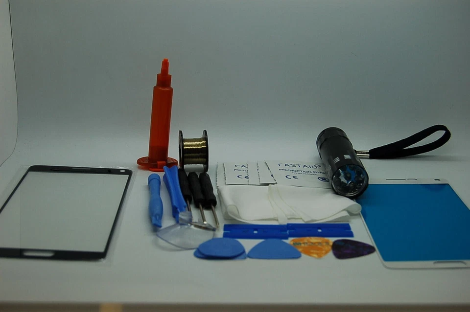 Cristal Frontal, Kit Reparación Pantalla, Pegamento Loca, UV para Samsung Galaxy Note 3 Negro  Foto 1 de 1