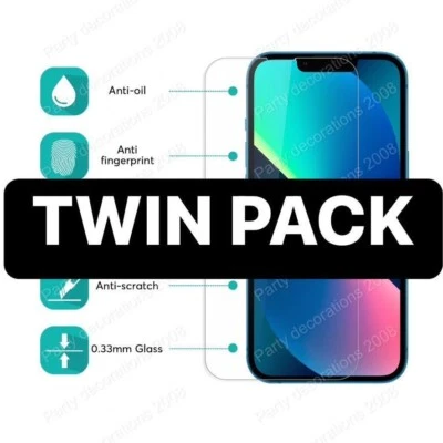 For Apple Tempered Glass Screen Protector For iPhone 14 Pro Max 13 12 11 Cover - Image 1 of 4