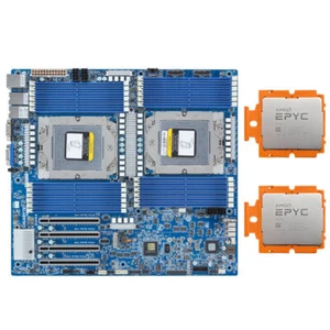 Gigabyte MZ73-LM1 + 2* AMD EPYC SP5 ZEN4 9654 96 Cores 192t 2.4GHz CPU Processor - Picture 1 of 5