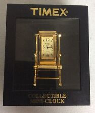 Timex Collectible Miniature Mini-Clock Rocking Chair Quartz Clock Brass