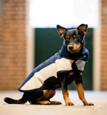 Horseware Rambo Signature Dog Fleece Wicking Warm Cosy Rug Navy/White XXS-XXXL - Image 1 of 4