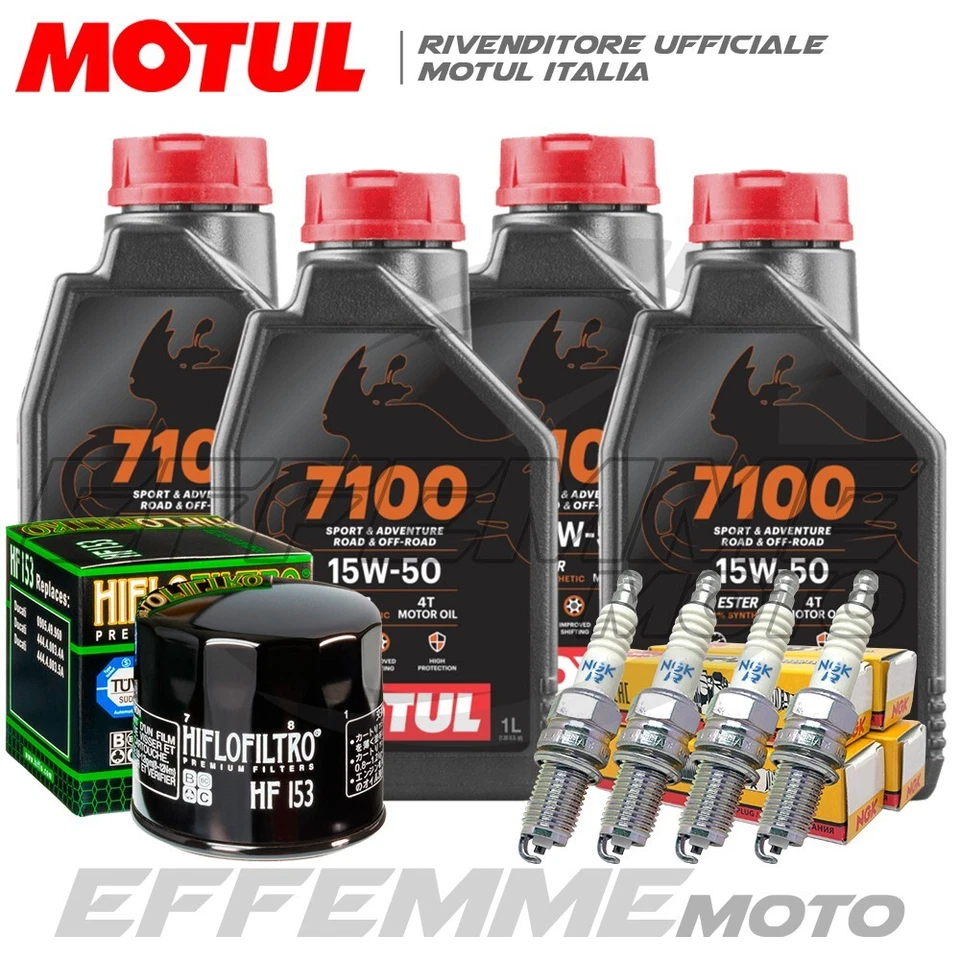 MOTUL + HIFLO + NGK Tagliando DUCATI Hypermotard 1100 / 1100 S 2008-2009 (7100 Filtro olio candele)