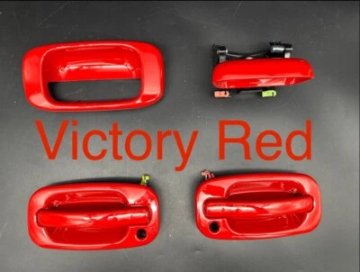 Набор красных дверных ручек 99 01 02 03 04 05 06 Silverado Sierra Victory + задняя дверь - Изображение 1 из 4