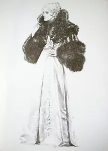 Pepe Gonzalez (1937-2009) Greta Garbo in evening dress. Offset lithograph. 1980 - Picture 1 of 2