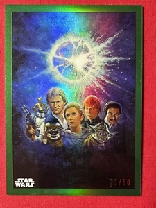 2019 Topps StarWars ChromeLegacy RETURN OF THE JEDI Poster Green Refractor 36/50 - Picture 1 of 2