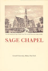 OPUSCOLO VINTAGE CAPPELLA SALVIA CORNELL UNIVERSITY - Foto 1 di 3