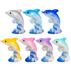  7 Pcs Dolphin Figurines Decor Tiny Animals Accessories Ocean