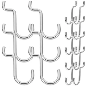 20 Pcs Heavy Duty Hooks Pegboard Iron Wire for Hanging Tools Metal J - Imagen 1 de 12