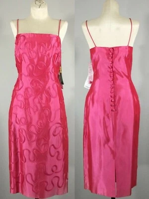 Nuevo con etiquetas Vestido Donna Morgan Rosa Cóctel Fiesta 8 Mujeres Sin Mangas Embellecido Funda Foto 1 de 4