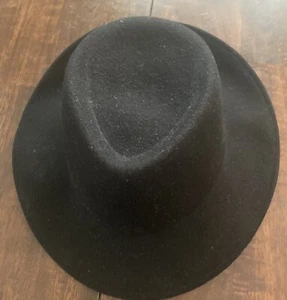 Schwarzer Filz Damen Fedora Hut Größe 6 7/8” - Bild 1 von 6