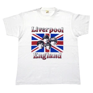 Años 80 Beatles Liverpool Inglaterra Dead Stock Vintage Camiseta Aa1 - Imagen 1 de 7