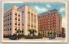 Postkarte Harrison County Court House and Goff Building Clarksburg WV veröffentlicht 1938