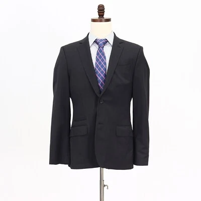 Express 40R Gray Sport Coat Blazer Jacket Check 2B Wool - Image 1 of 4