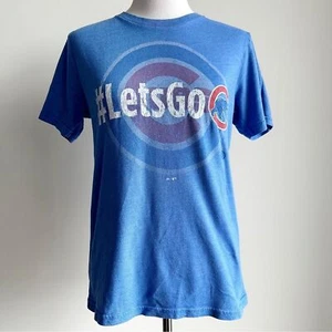 Chicago Lets Go Cubs T-Shirt Herren Größe Small MLB Tee Logo blau Fan Gear Geschenk - Bild 1 von 5
