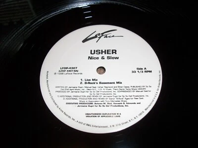 Usher - Nice & Slow Original 1998 Press 12" - NM VINYL PROMO - Image 1 of 2