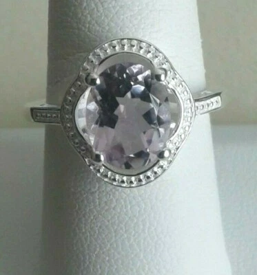 Anillo Rose De France Amatista Plata de Ley 925 (Talla 8) 2,42 Cts Foto 1 de 2