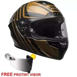 Casco de motocicleta Bell Race Star Flex DLX dorado negro incluye visera protinta - Imagen 1 de 11
