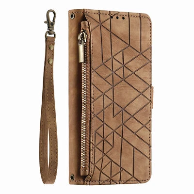 Zip Leather Wallet Phone Case For Blackview Oukitel Sharp Doogee T Mobile - Image 1 of 4