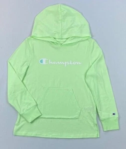NWT Girl's Youth Champion Lightweight Hooded Shirt MINT MEDIUM - Picture 1 of 1